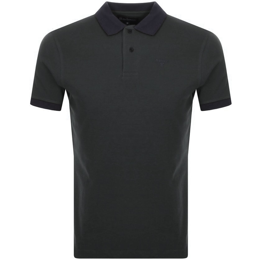 Alternative Image for ProductBarbour Sports Mix Polo T Shirt Green1